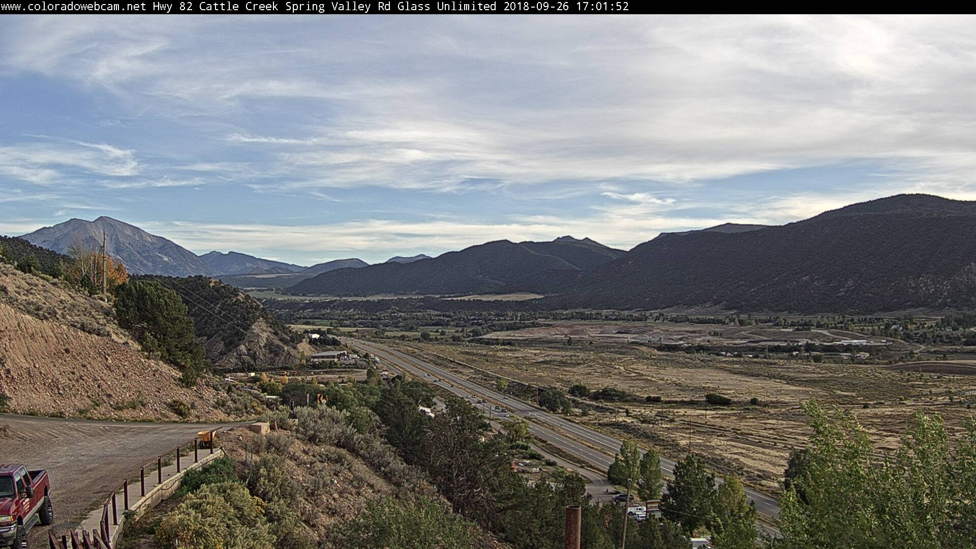 HWY 82 Spring Valley Road Cattle Creek WebCam Up Valley | Colorado Webcam